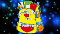 Messages German Alles Gute zum Schulbeginn Animated Background 008 