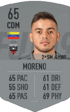 Multimedia Vídeo Juegos F I F A - Jugadores  cartas Venezuela Júnior Moreno 