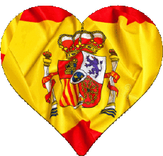 Banderas Europa España Corazón 