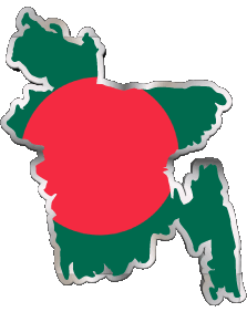 Banderas Asia Bangladesh Diverso 