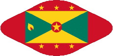 Bandiere America Isole Grenada Ovale 02 