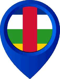 Flags Africa Centrafrique Location Pin 