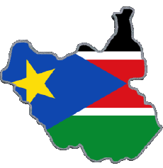Flags Africa South Sudan Map 
