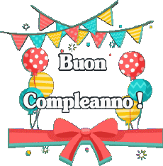 Messages Italien Buon Compleanno Palloncini - Coriandoli 006 