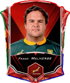 Sports Rugby - Joueurs Afrique du Sud Frans Malherbe 