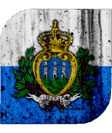 Bandiere Europa San Marino Quadrato 