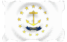 Banderas América U.S.A - Estados Rhode Island Ondulación 