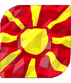 Bandiere Europa Macedonia Quadrato 