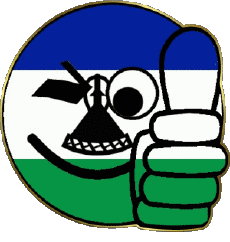 Drapeaux Afrique Lesotho Smiley - OK 