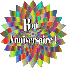 Mensajes Francés Bon Anniversaire Abstrait - Géométrique 022 