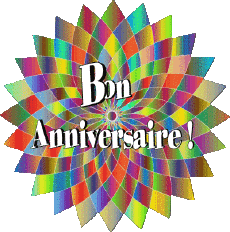 Messagi Francese Bon Anniversaire Abstrait - Géométrique Sfondo trasparente 022 
