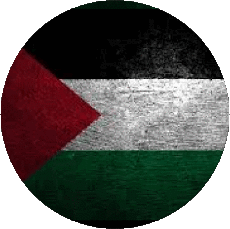 Drapeaux Asie Palestine Rond 