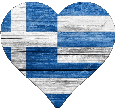 Fahnen Europa Griechenland Herz 