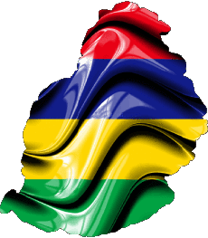 Bandiere Africa Mauritius Carta Geografica 