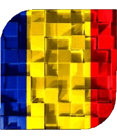 Flags Africa Chad Square 