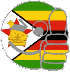 Flags Africa Zimbabwe Smiley - OK 