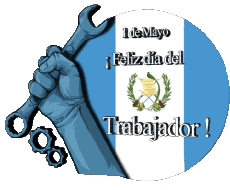 Messagi Spagnolo 1 de Mayo Feliz día del Trabajador - Guatemala 