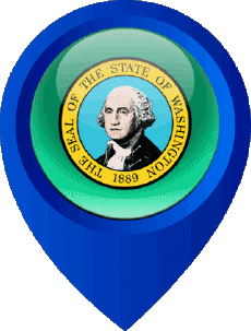 Bandiere America U.S.A - Stati Washington Perno di posizione 