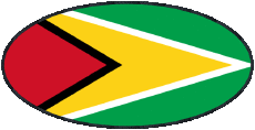 Bandiere America Guyana Ovale 