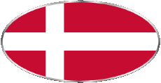Bandiere Europa Danimarca Ovale 