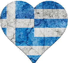 Drapeaux Europe Grèce Coeur 