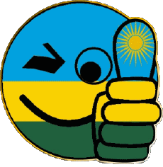 Fahnen Afrika Ruanda Smiley - OK 