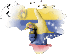 Fahnen Amerika Venezuela Karte 