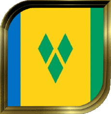Drapeaux Amériques Saint Vincent et les Grenadines Carré 