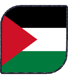 Bandiere Asia Palestina Quadrato 