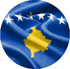 Fahnen Europa Kosovo Runde 