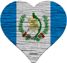 Banderas América Guatemala Corazón 
