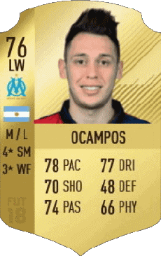 Multimedia Videospiele F I F A - Karten Spieler Argentinien Lucas Ocampos 