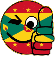 Drapeaux Amériques Grenade iles Smiley - OK 