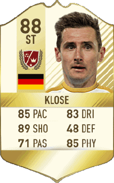 Multimedia Vídeo Juegos F I F A - Jugadores  cartas Alemania Miroslav Klose 