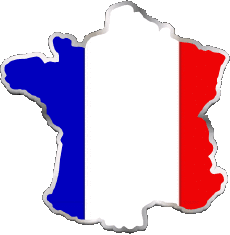 Fahnen Europa Frankreich National Karte 