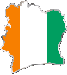 Drapeaux Afrique Côte d Ivoire Carte 