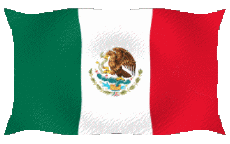 Bandiere America Messico Sventola 