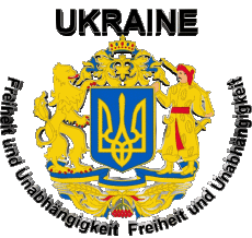 Flags Europe Ukraine Freiheit und Unabhängigkeit 