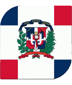 Bandiere America Repubblica Dominicana Quadrato 