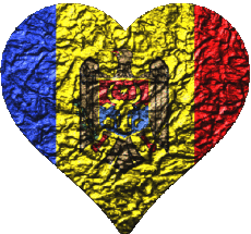 Flags Europe Moldova Heart 