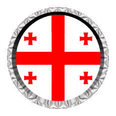 Drapeaux Asie Géorgie Rond - Anneaux 