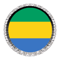 Drapeaux Afrique Gabon Rond - Anneaux 