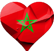 Bandiere Africa Marocco Cuore 