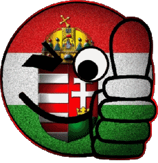 Banderas Europa Hungría Smiley - OK 