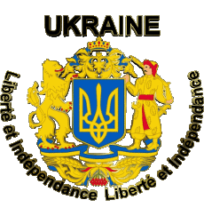 Fahnen Europa Ukraine Liberté et Indépendance 