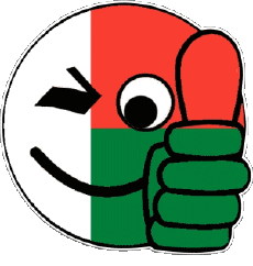 Fahnen Afrika Madagaskar Smiley - OK 