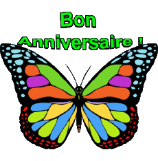 Messagi Francese Bon Anniversaire Papillons 002 