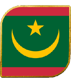 Bandiere Africa Mauritania Quadrato 