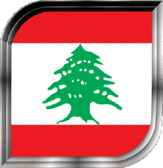 Drapeaux Asie Liban Carré 