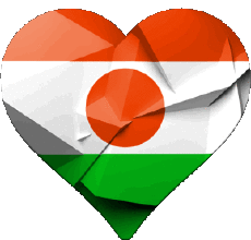 Flags Africa Niger Heart 